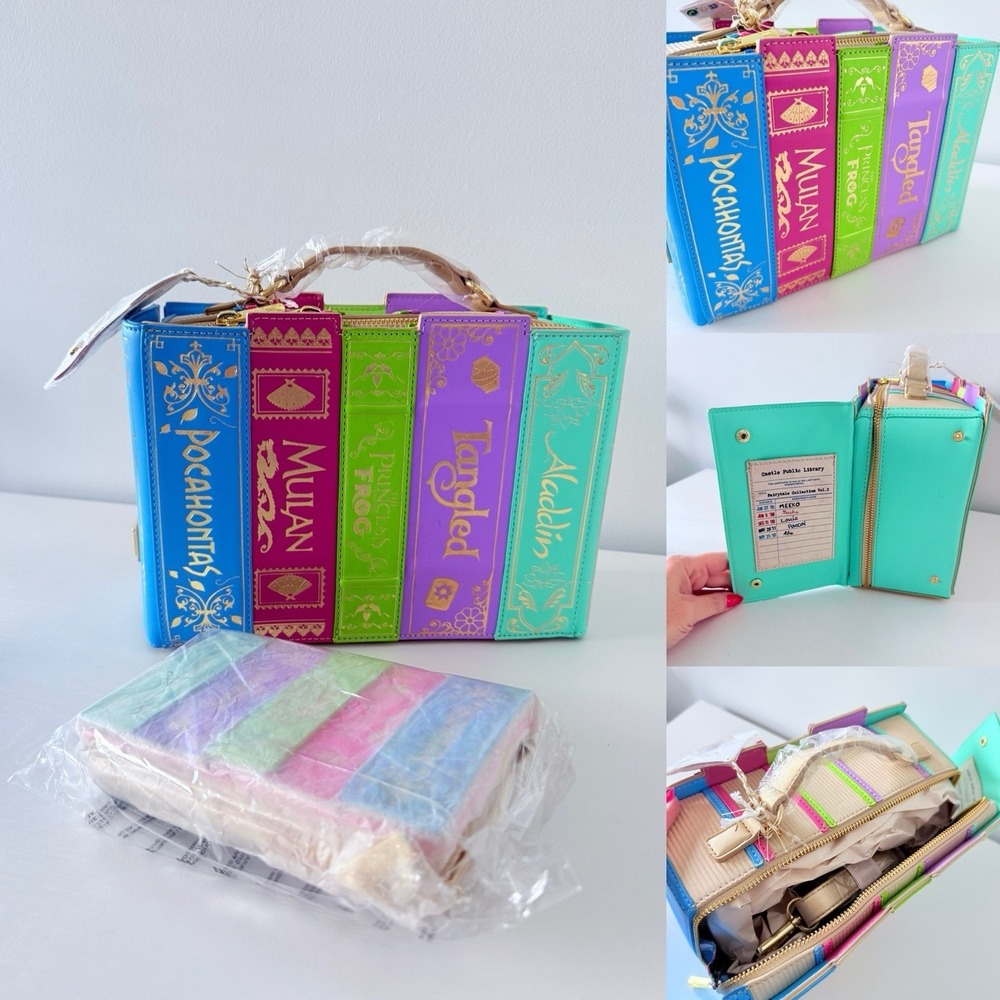 Loungefly & Wallet ‎ Bag Stitch Shoppe Disney Princess Books Volume 2 EXCLUSIVE